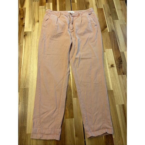 Anthropologie Pink Lyocell Scout Tapered Slim Pants - Picture 2 of 5